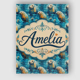 Personalised Name Minimalist Seal with Custom  Modern Room Accent Elegant Feature Canvas Wall Art Print Decor Picture Ready to Hang