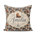 Custom Name Cartoon Seal Shapes in Blue Minimal Seamless Pattern Square Filled Cushion Throw Pillow Sofa Bed Home Decor Zip Washable UK Made
