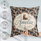 Custom Name Cartoon Seal Shapes in Blue Minimal Seamless Pattern Square Filled Cushion Throw Pillow Sofa Bed Home Decor Zip Washable UK Made