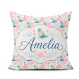 Custom Name Playful Blue Seal Characters Minimal Repeat Seamless Square Filled Cushion Throw Pillow Sofa Bed Home Decor Zip Washable UK Made