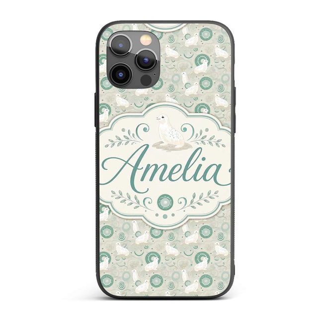 Cute Seal and Coral Watercolour Pastel Ocean Custom Name Protective Phone Case Mobile Cover Durable Everyday Smartphone Shock Resistant