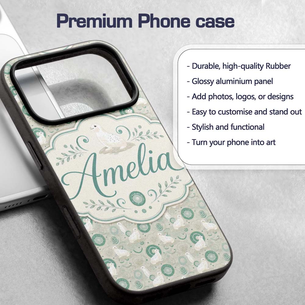 Cute Seal and Coral Watercolour Pastel Ocean Custom Name Protective Phone Case Mobile Cover Durable Everyday Smartphone Shock Resistant