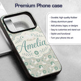 Cute Seal and Coral Watercolour Pastel Ocean Custom Name Protective Phone Case Mobile Cover Durable Everyday Smartphone Shock Resistant