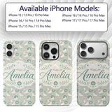 Cute Seal and Coral Watercolour Pastel Ocean Custom Name Protective Phone Case Mobile Cover Durable Everyday Smartphone Shock Resistant
