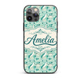 Decorative Stylised Seals with Swirl Ocean Motifs Custom Name Protective Phone Case Mobile Cover Durable Everyday Smartphone Shock Resistant