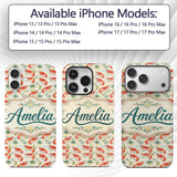 Cute Fresh Seafood Shrimp with Herbs and Citrus Custom Name Protective Phone Case Mobile Cover Durable Everyday Smartphone Shock Resistant