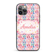 Colourful Anime Girls Pastel Star Pattern Kawaii Custom Name Protective Phone Case Mobile Cover Durable Everyday Smartphone Shock Resistant