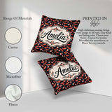 Custom Name Graphic Red Shrimp on Dark Ocean Background Seamless Square Filled Cushion Throw Pillow Sofa Bed Home Decor Zip Washable UK Made