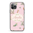 Safari Animals with Elephant Lion and Crocodile Custom Name Protective Phone Case Mobile Cover Durable Everyday Smartphone Shock Resistant