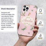 Safari Animals with Elephant Lion and Crocodile Custom Name Protective Phone Case Mobile Cover Durable Everyday Smartphone Shock Resistant