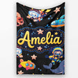 Underwater with Scuba Divers Starfish and Whale on  Grey Lovely  Personalised Custom Name Super Soft Fleece Blanket Bed Sofa Throw