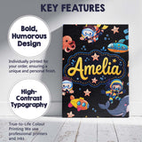 Personalised Name Underwater with Scuba Custom  Modern Room Accent Elegant Feature Canvas Wall Art Print Decor Picture Ready to Hang