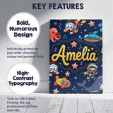 Personalised Name Underwater with Scuba Custom  Modern Room Accent Elegant Feature Canvas Wall Art Print Decor Picture Ready to Hang
