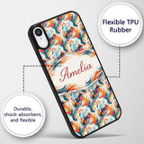 Modern Abstract Face Paint Splash Printed Design Custom Name Protective Phone Case Mobile Cover Durable Everyday Smartphone Shock Resistant