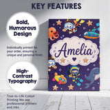 Personalised Name Underwater with Scuba Custom  Modern Room Accent Elegant Feature Canvas Wall Art Print Decor Picture Ready to Hang