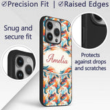 Modern Abstract Face Paint Splash Printed Design Custom Name Protective Phone Case Mobile Cover Durable Everyday Smartphone Shock Resistant