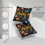 Custom Name Underwater with Scuba Divers Starfish and Whale Dark Square Filled Cushion Throw Pillow Sofa Bed Home Decor Zip Washable UK Made