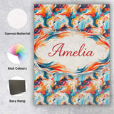 Personalised Name Modern Abstract Face Paint Splash Artistic Portrait Custom Home Unique Canvas Wall Art Print Decor Picture Ready to Hang