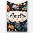 Underwater with Scuba Divers Starfish and Whale on Light Grey Lovely  Personalised Custom Name Super Soft Fleece Blanket Bed Sofa Throw