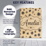 Personalised Name Abstract Leopard Spot and Custom  Bespoke Interior Contemporary Canvas Wall Art Print Decor Picture Ready to Hang