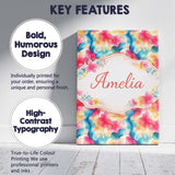 Personalised Name Watercolour Blend Abstract Flow Soft Pink Yellow Custom  Unique Canvas Wall Art Print Decor Picture Ready to Hang