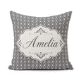 Custom Name Modern Geometric Flower Lattice Symmetrical Seamless Square Filled Cushion Throw Pillow Sofa Bed Home Decor Zip Washable UK Made