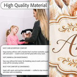 Autumn Watercolor Feather Pattern in Warm Brown and Beige Tones  Personalised Custom Name Super Soft Fleece Blanket Bed Sofa Throw