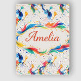 Personalised Name Soft Blush Watercolour Splash Pink Mint Abstract Custom  Unique Canvas Wall Art Print Decor Picture Ready to Hang