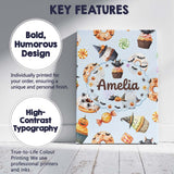 Personalised Name Cute Halloween Donuts Custom  Modern Room Accent Elegant Feature Canvas Wall Art Print Decor Picture Ready to Hang