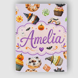 Personalised Name Halloween Donuts Cupcakes Custom  Bespoke Interior Contemporary Canvas Wall Art Print Decor Picture Ready to Hang