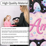 Kawaii Jellyfish Starfish and Cute Sea Creatures Black Background  Personalised Custom Name Super Soft Fleece Blanket Bed Sofa Throw