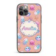 Kawaii Jellyfish Starfish and Sea Creatures Warm Custom Name Protective Phone Case Mobile Cover Durable Everyday Smartphone Shock Resistant