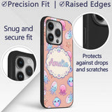 Kawaii Jellyfish Starfish and Sea Creatures Warm Custom Name Protective Phone Case Mobile Cover Durable Everyday Smartphone Shock Resistant