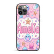 Kawaii Jellyfish Starfish and Cute Sea Creatures Custom Name Protective Phone Case Mobile Cover Durable Everyday Smartphone Shock Resistant