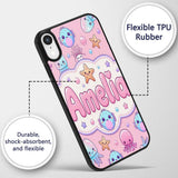 Kawaii Jellyfish Starfish and Cute Sea Creatures Custom Name Protective Phone Case Mobile Cover Durable Everyday Smartphone Shock Resistant