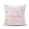 Custom Name Cute Swan Ducklings Mushrooms and on Soft Lavender Square Filled Cushion Throw Pillow Sofa Bed Home Decor Zip Washable UK Made
