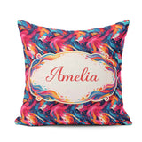 Custom Name High Contrast Swirl Red Black White Abstract Pattern Square Filled Cushion Throw Pillow Sofa Bed Home Decor Zip Washable UK Made