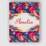 Personalised Name High Contrast Marble Swirl Red Black White Abstract Custom Home Unique Canvas Wall Art Print Decor Picture Ready to Hang