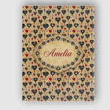 Personalised Name Grunge Gothic Heart and Custom  Unique Gift Idea Elegant Feature Canvas Wall Art Print Decor Picture Ready to Hang