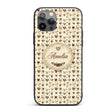 Elegant Vintage Hanging Heart and Floral Vine Custom Name Protective Phone Case Mobile Cover Durable Everyday Smartphone Shock Resistant