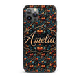 Luxurious Ornate Floral Heart Printed Design Custom Name Protective Phone Case Mobile Cover Durable Everyday Smartphone Shock Resistant