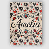 Personalised Name Grunge Hand Drawn Black Custom  Unique Gift Idea Elegant Feature Canvas Wall Art Print Decor Picture Ready to Hang