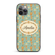 Cute Teddy Bear Sewing Theme Decorative Design Custom Name Protective Phone Case Mobile Cover Durable Everyday Smartphone Shock Resistant