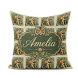Custom Name Classic Tiger Full Body Stamp Design Seamless Lovely Square Filled Cushion Throw Pillow Sofa Bed Home Decor Zip Washable UK Made