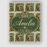 Personalised Name Classic Tiger Full Body Custom  Unique Gift Idea Elegant Feature Canvas Wall Art Print Decor Picture Ready to Hang