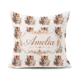Custom Name Realistic Tiger Portrait Splash Art Seamless Pattern Square Filled Cushion Throw Pillow Sofa Bed Home Decor Zip Washable UK Made