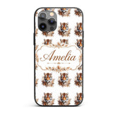 Realistic Tiger Portrait Splash Art Seamless Custom Name Protective Phone Case Mobile Cover Durable Everyday Smartphone Shock Resistant