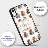 Realistic Tiger Portrait Splash Art Seamless Custom Name Protective Phone Case Mobile Cover Durable Everyday Smartphone Shock Resistant