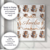 Personalised Name Realistic Tiger Portrait Custom  Unique Gift Idea Elegant Feature Canvas Wall Art Print Decor Picture Ready to Hang