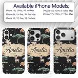 Cute Safari Animals Zebra Turtle Printed Design Custom Name Protective Phone Case Mobile Cover Durable Everyday Smartphone Shock Resistant